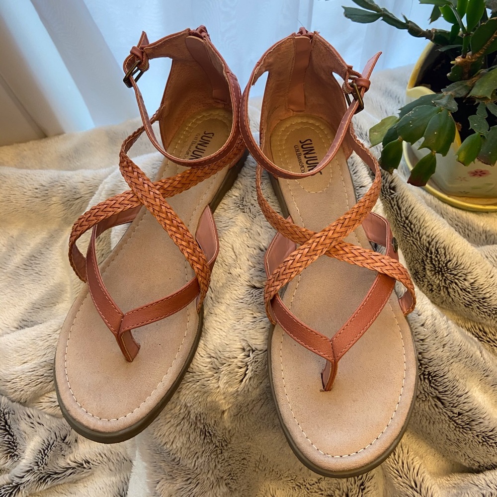Blush pink/ dusty rose colored sandals